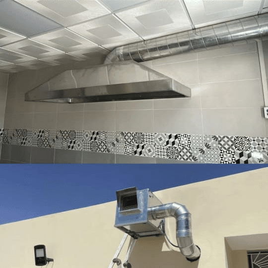 installation d'une hotte 